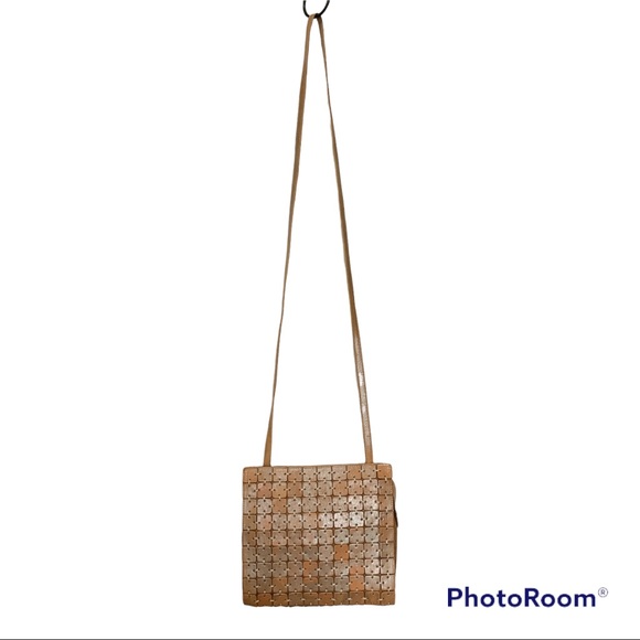 CEM Brazil Leather Crossbody Bag Metallic Tan - Picture 11 of 13